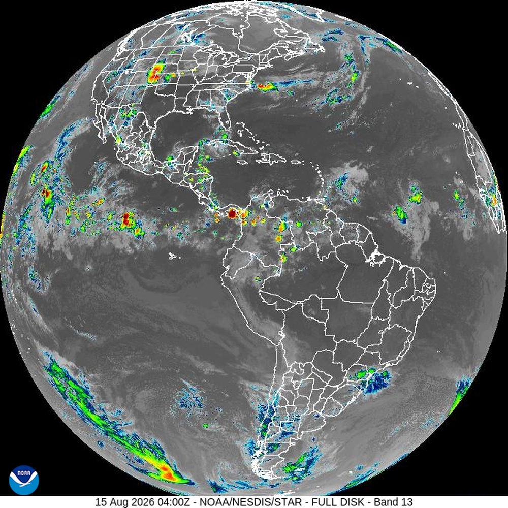 Satellite image of Americas