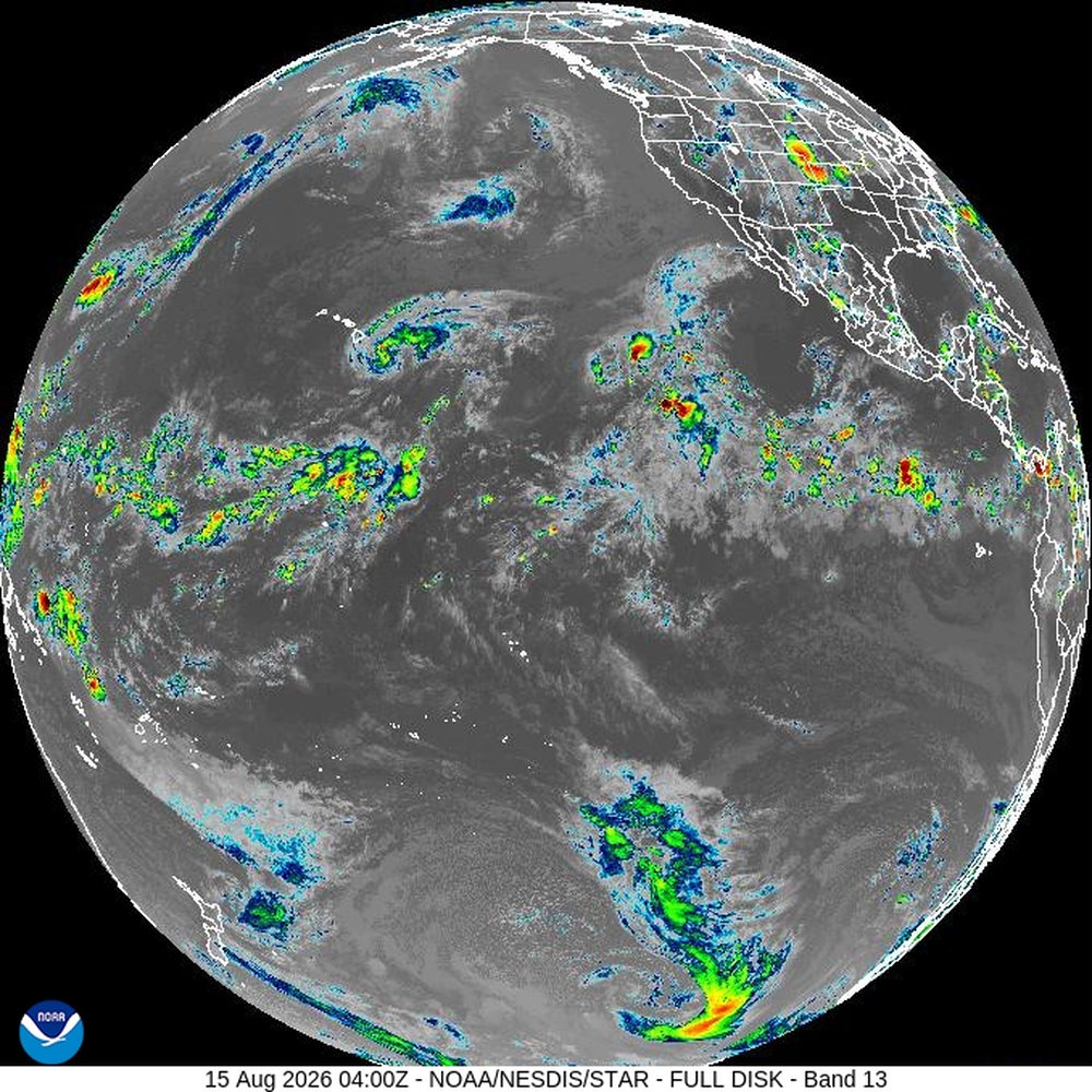 Satellite image of Asia and the Pacific